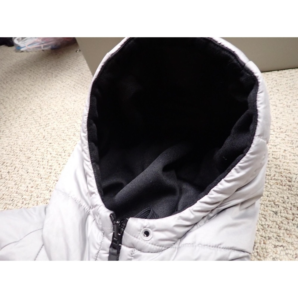 The North Face Reversible Jacket Mens XL Black Grey Good Quilted Hooded Puffer - Picture 9 of 15